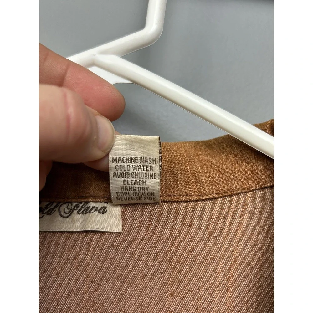 Gold Flava Jacket Womens 20 Brown Cotton Blend Button Front‎ Twill Unlined